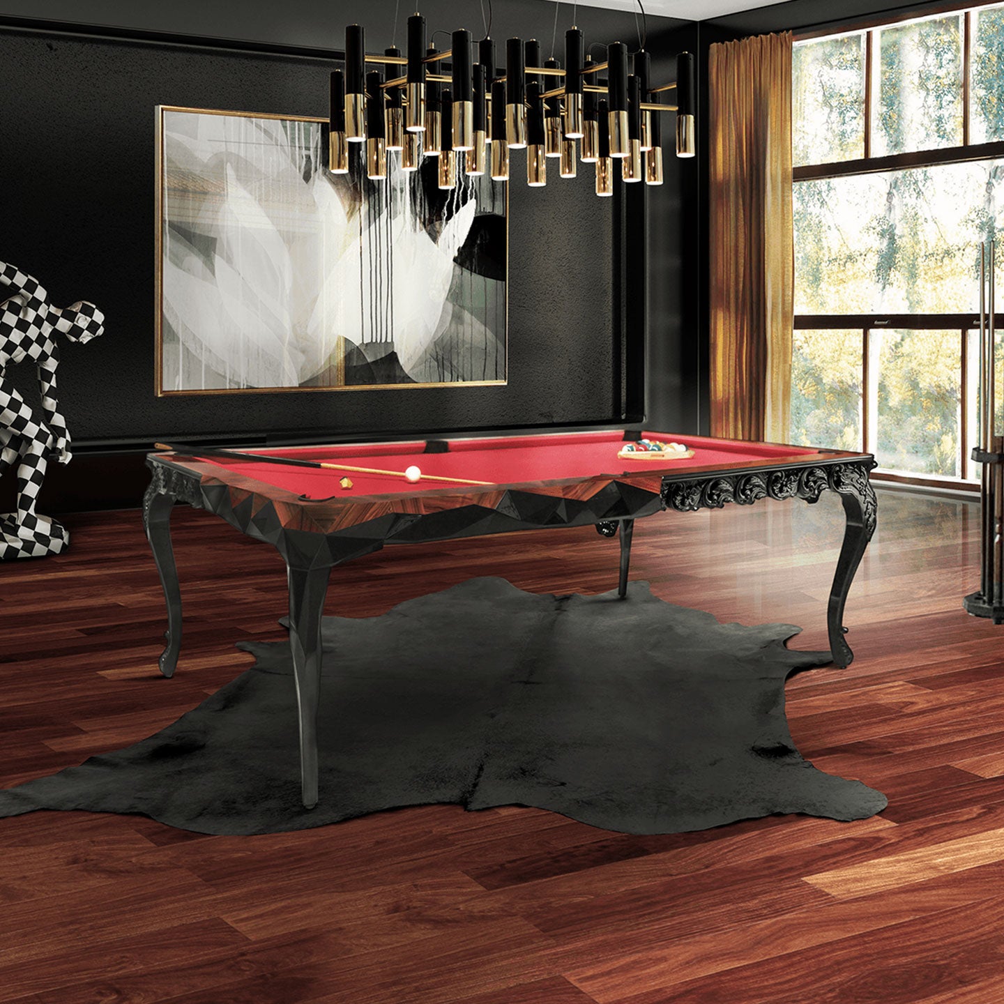 Hot Sale Top Quality Original Factory Solid Wood Billiard royal snooker table green