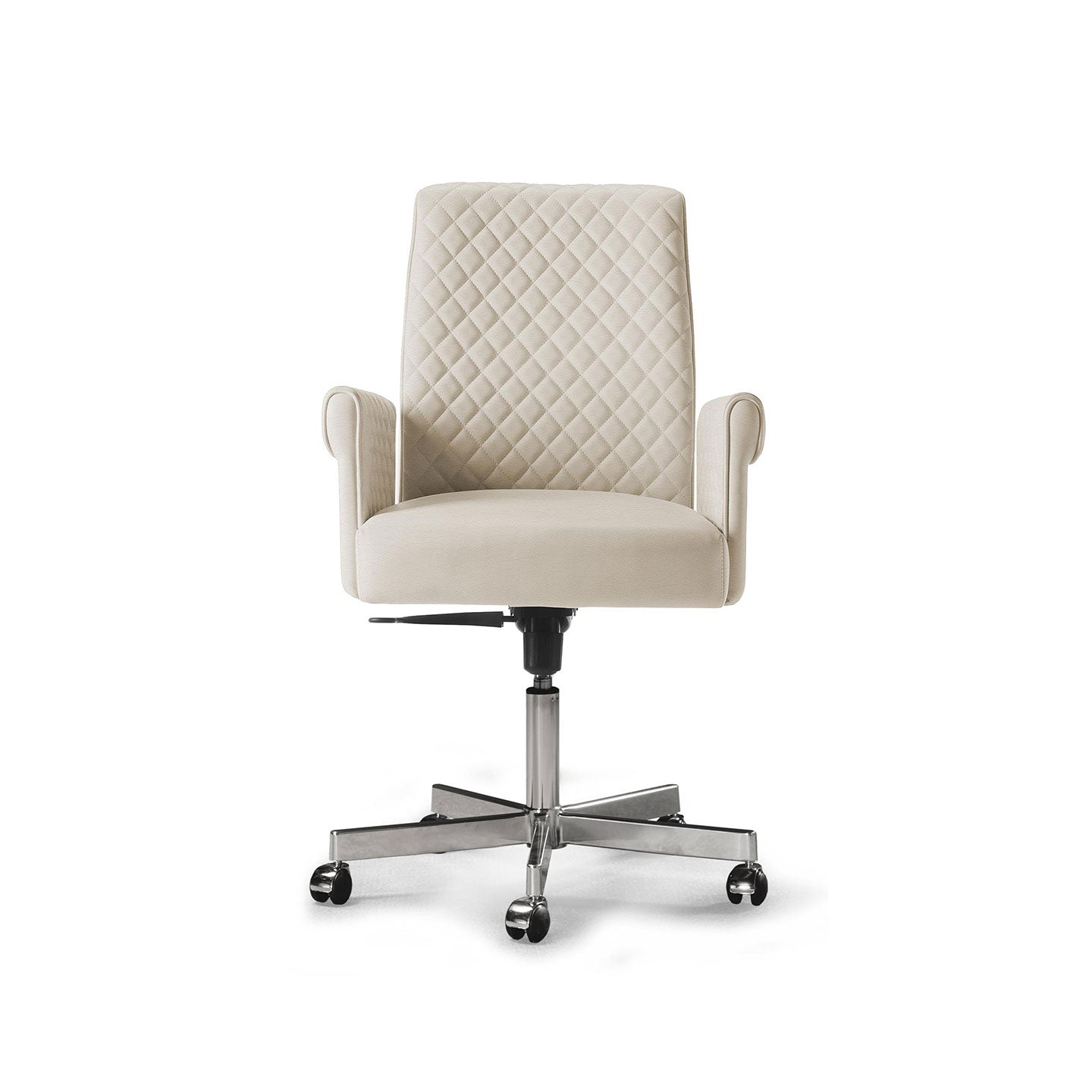Black Leather Executive Office Chair - Adjustable & Swivel