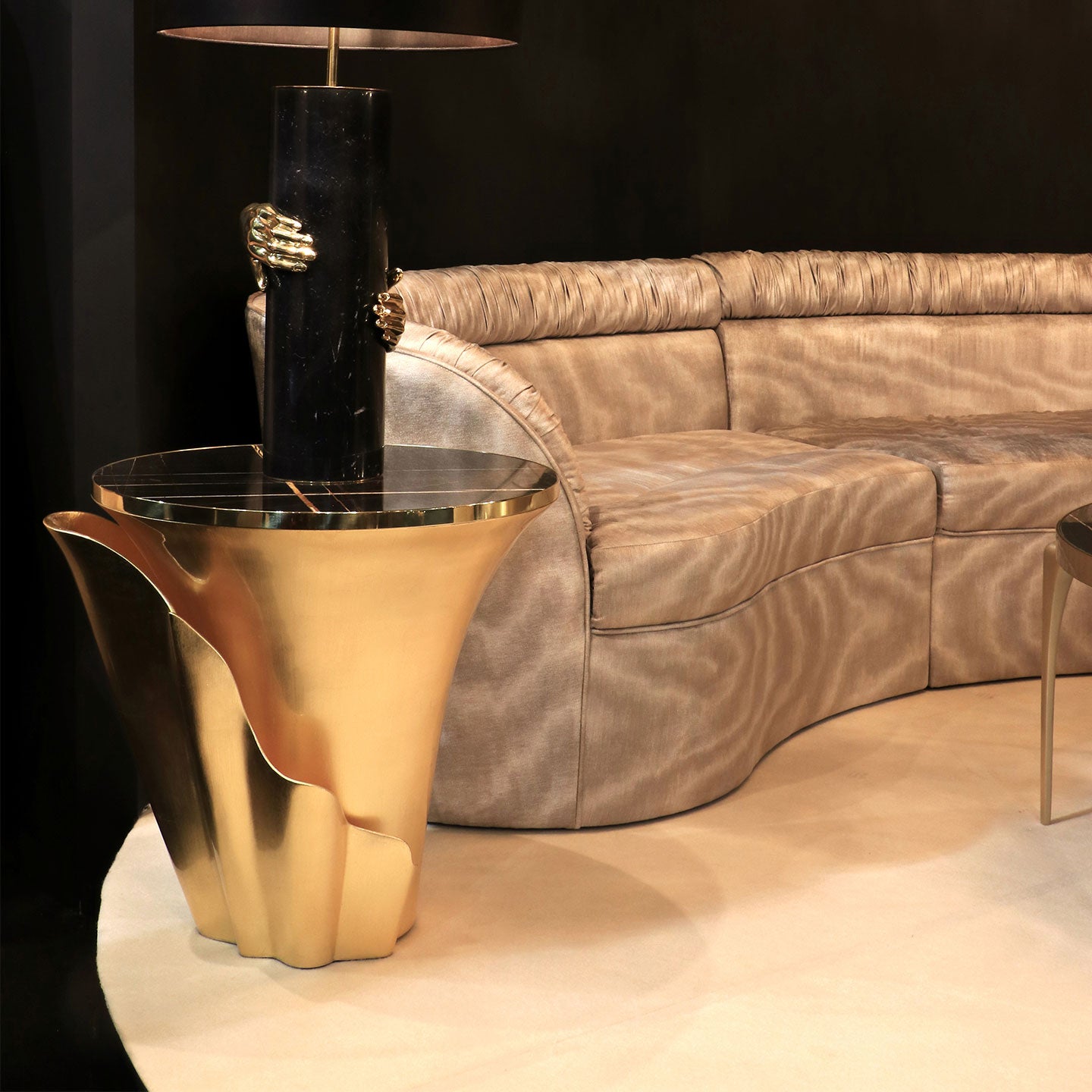 Luxury marble sofa side table