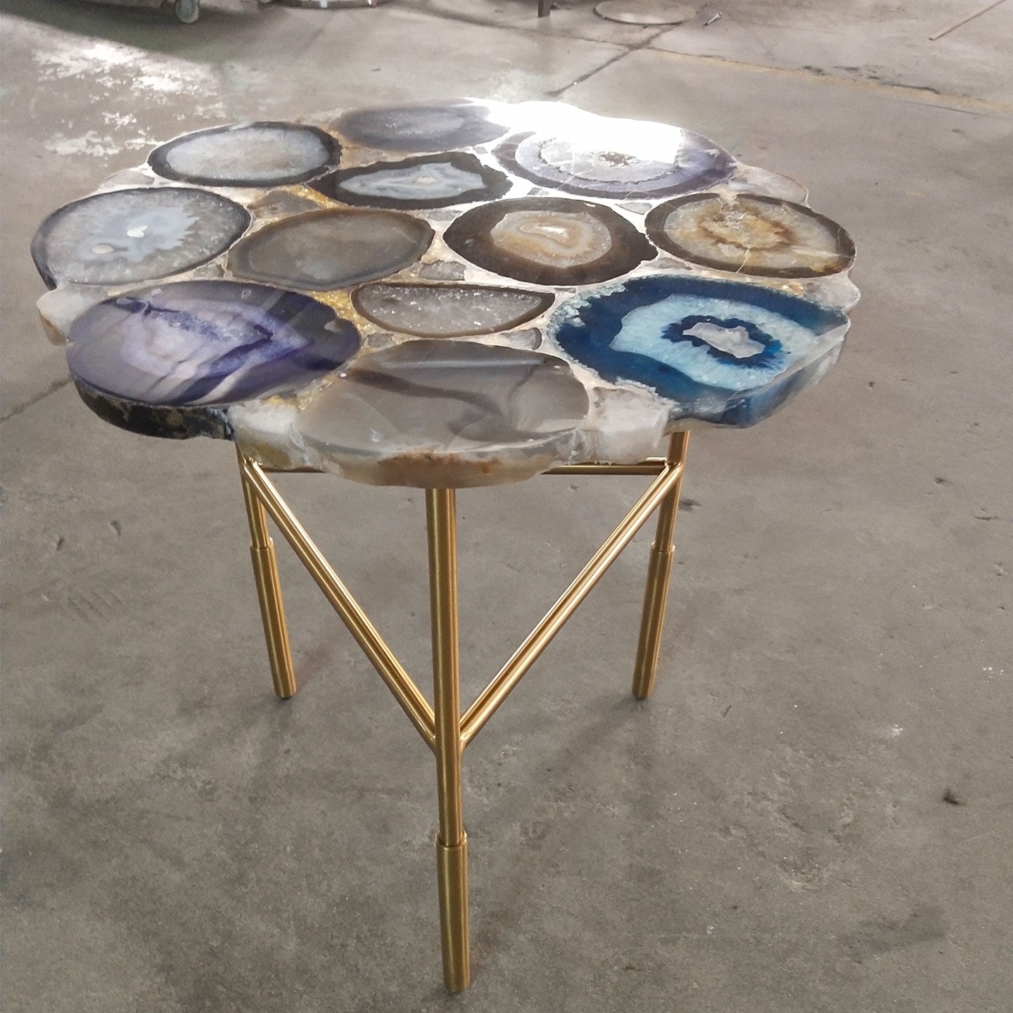 Agate Stone Sofa Side Table