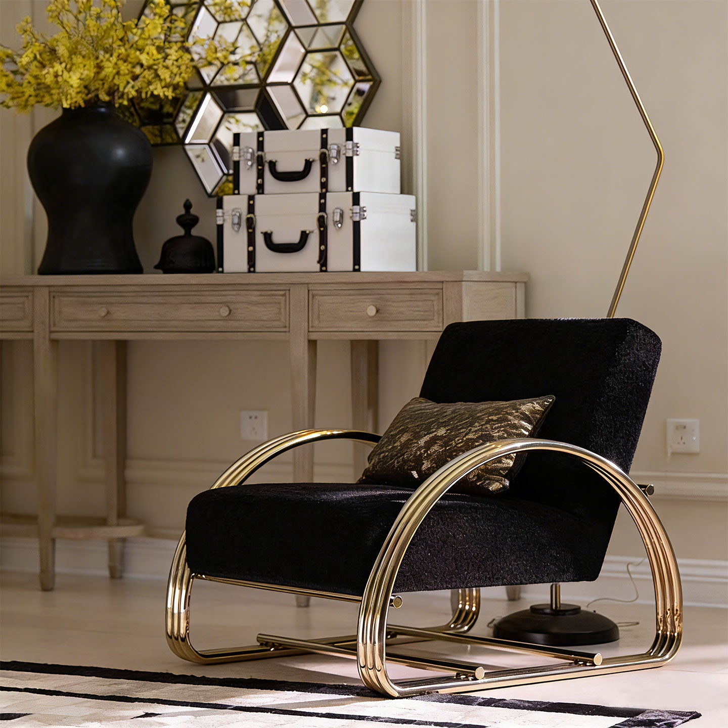 Velvet armchairs with customizable colors