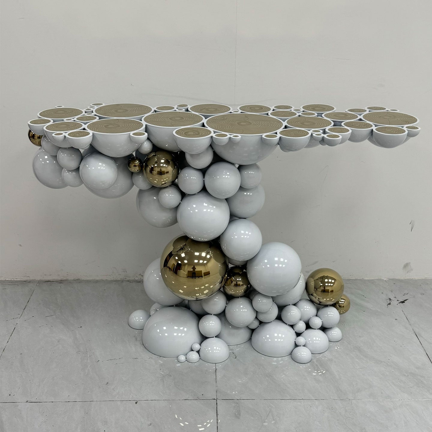 White Bubble Ball Console