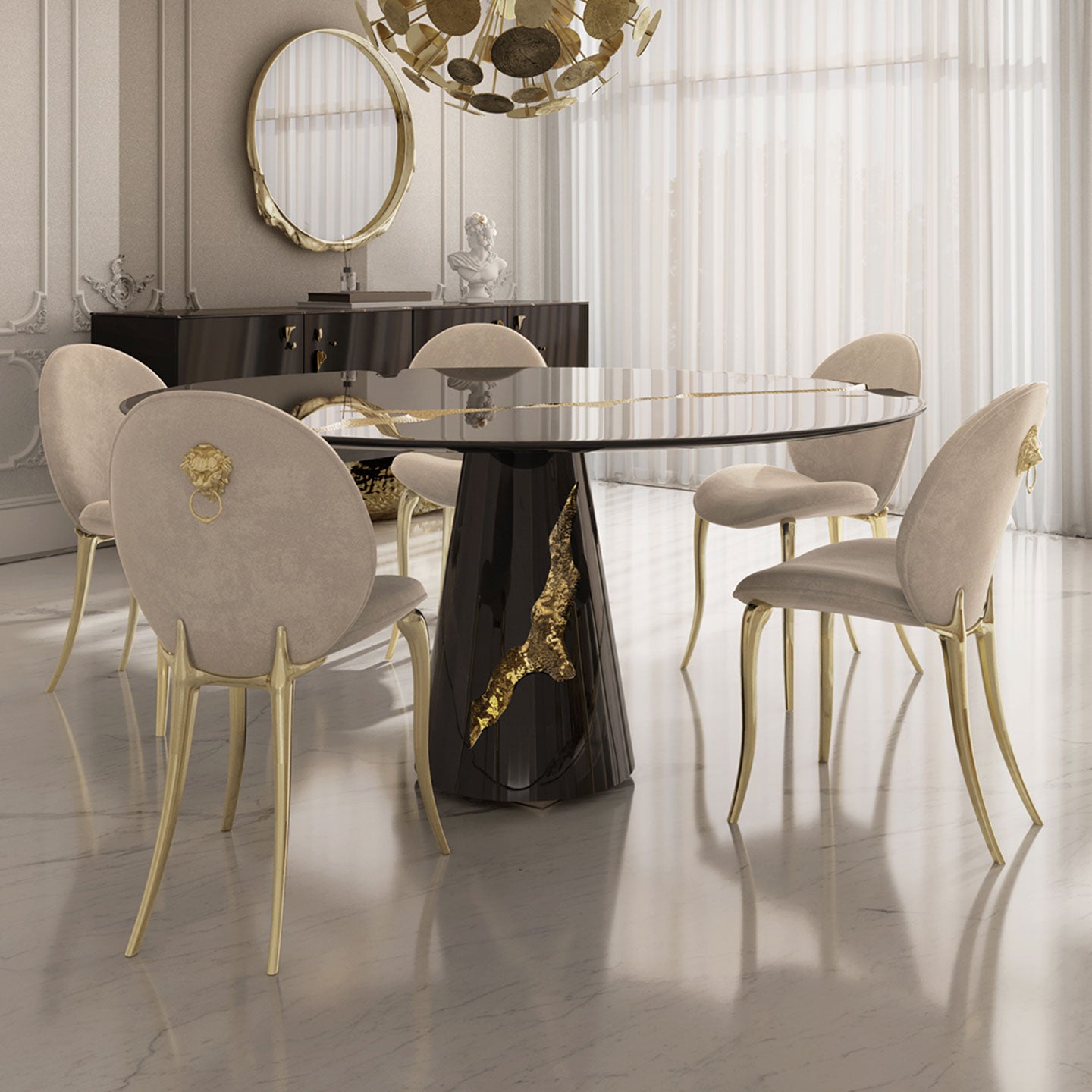 lapiaz black dining table
