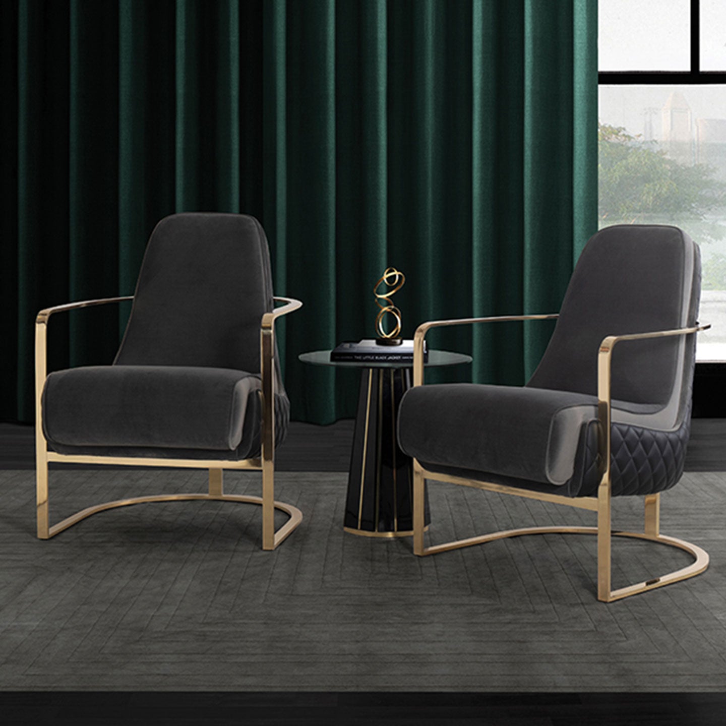 Custom metal-based reception chair