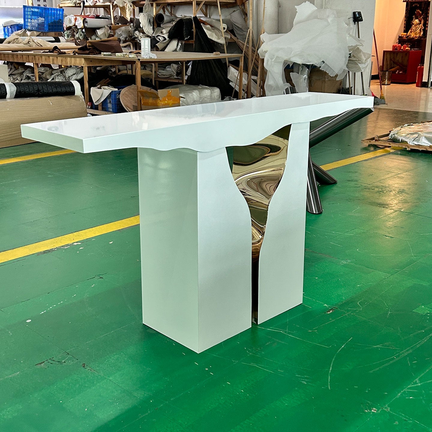 Metal control console white