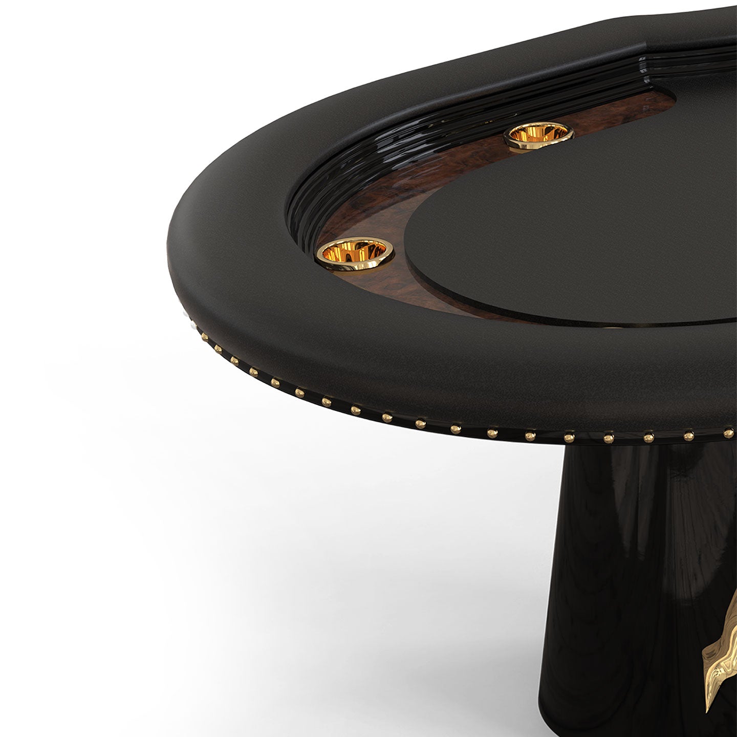 Luxury Modern Design Panel Wood Top Poker Table for 6-8 Players Indoor Game for Villa Hotel Use