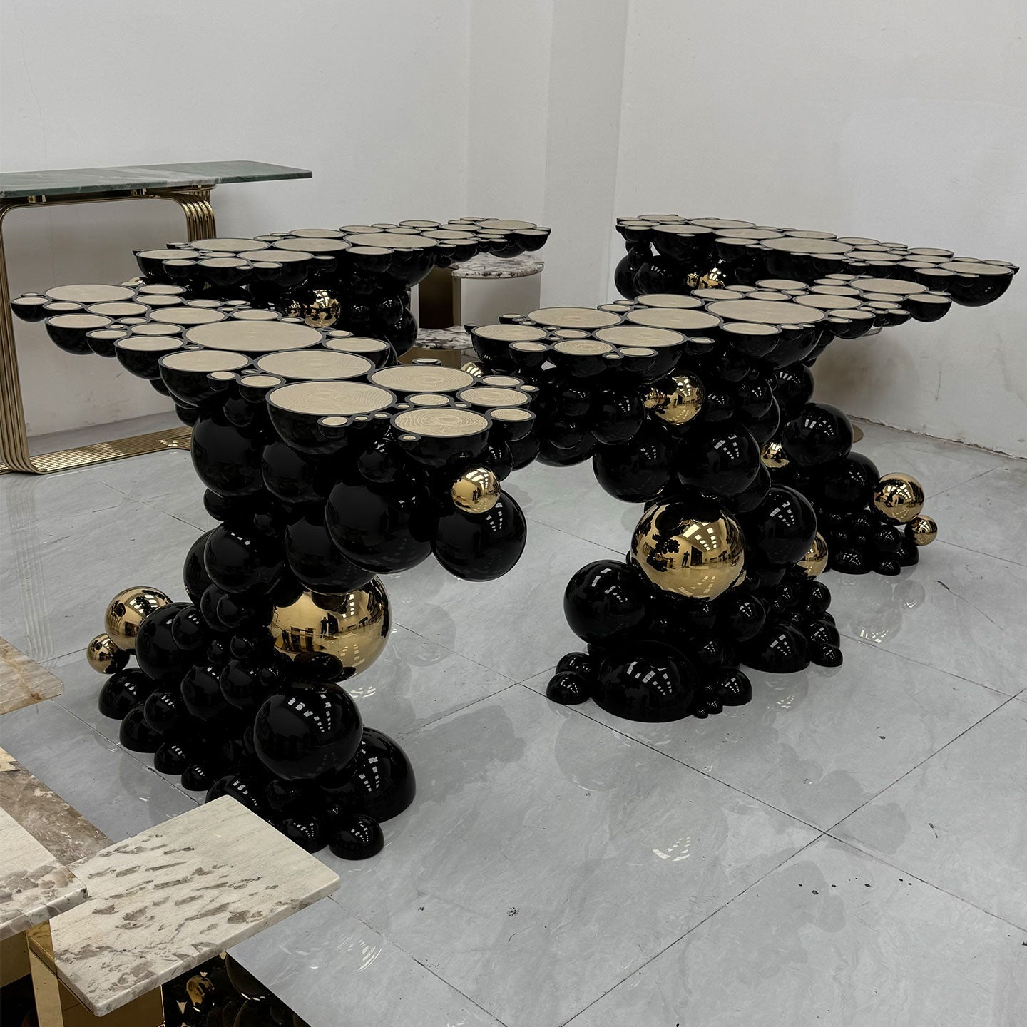 Black Bubble-Shaped Control Console