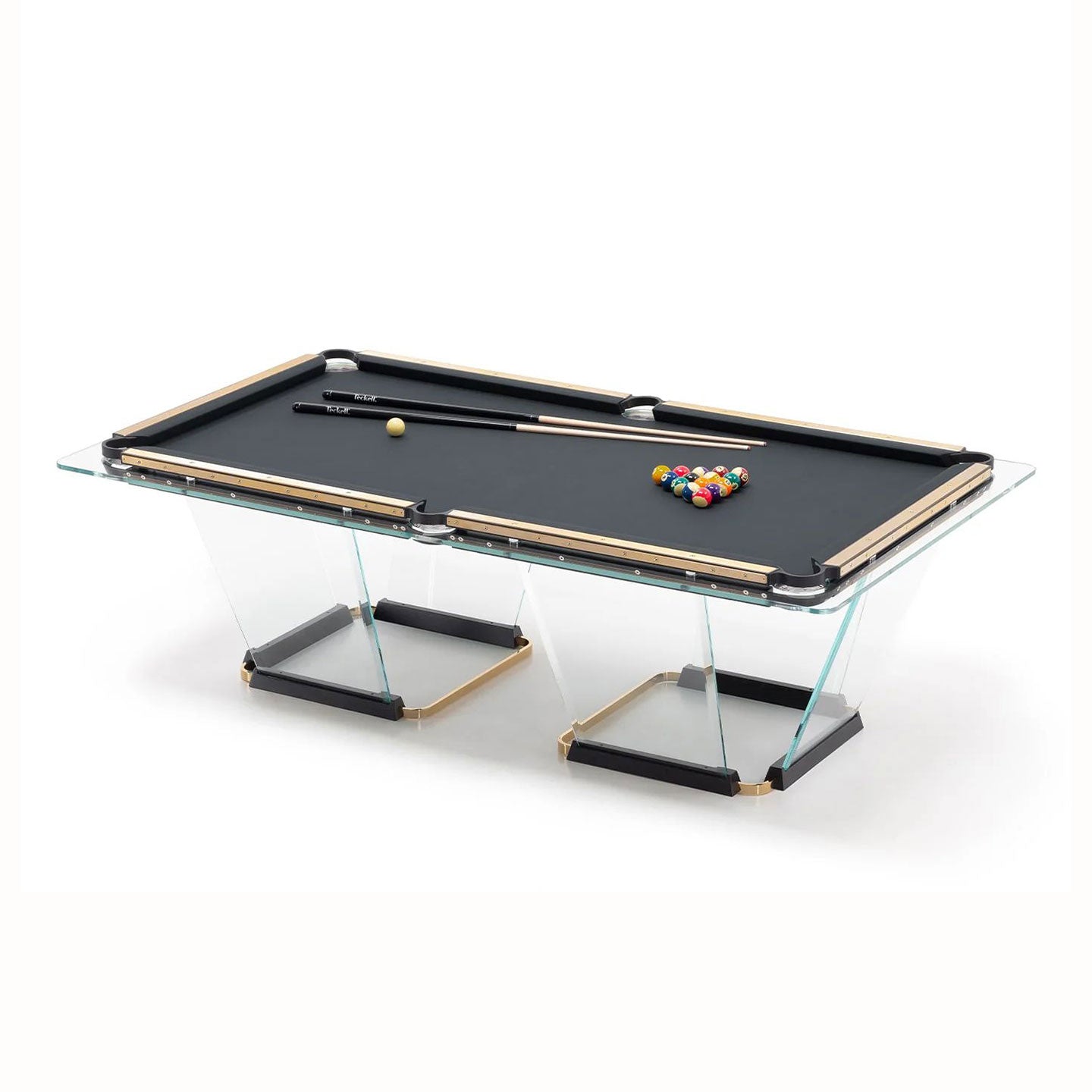 Customizable New Design Model Snooker Table American Style Indoor Game Black Glass Pool Table