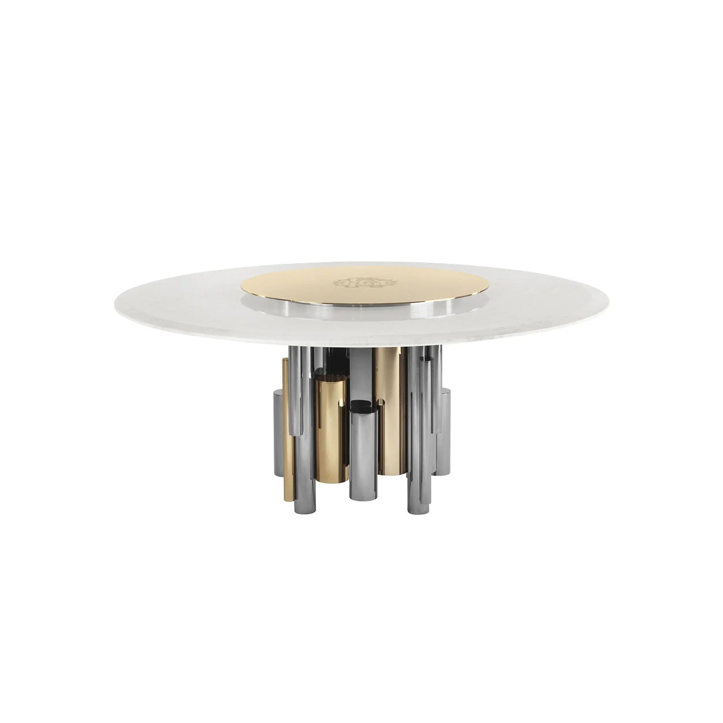 Rotating marble dining table