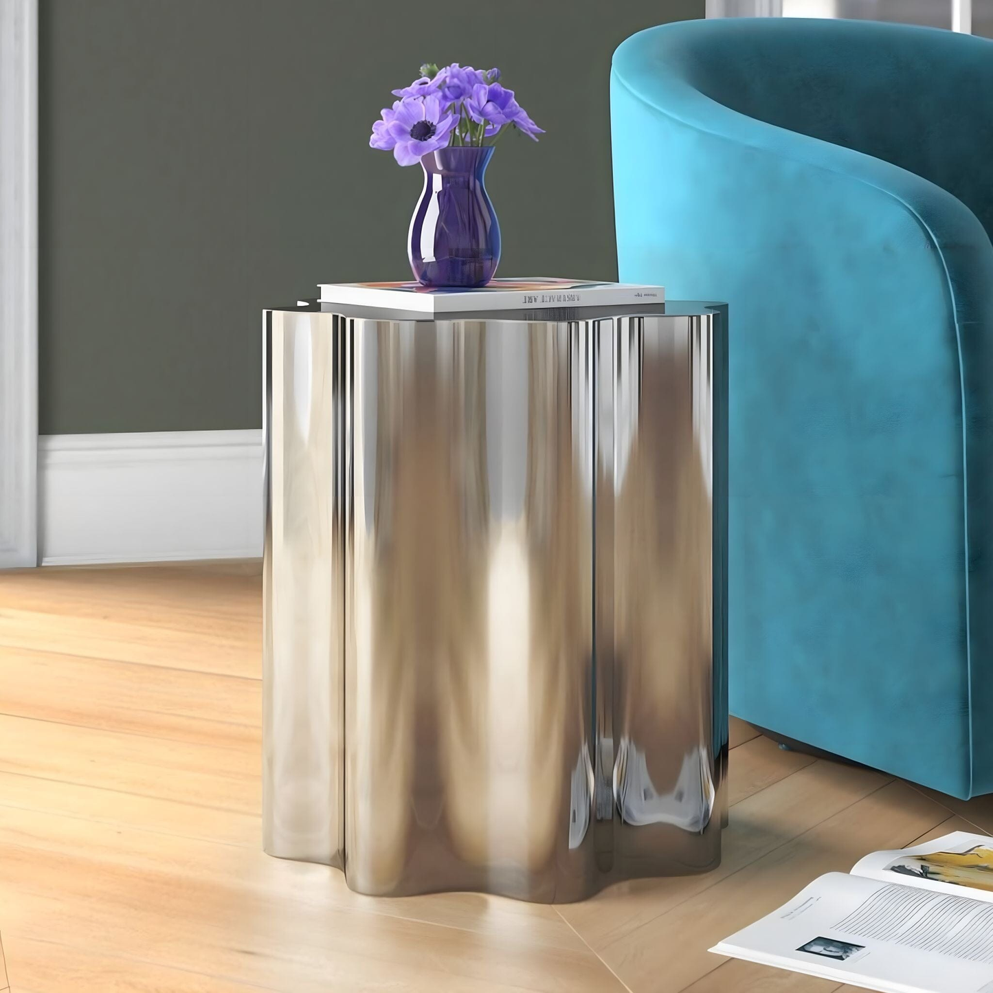 Silver Side Table