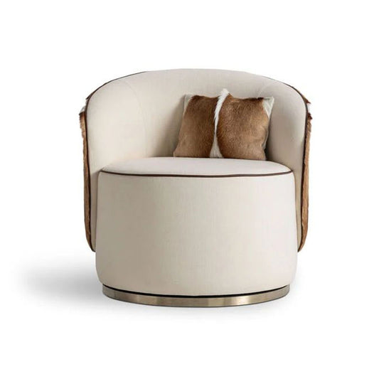Antelope Leather Swivel Armchair