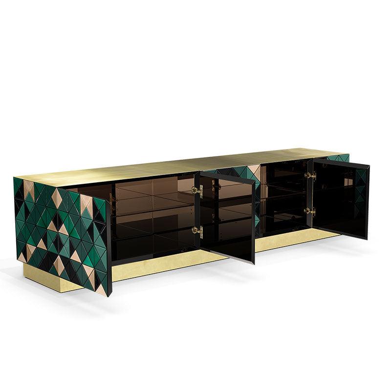 pixel green tv cabinet