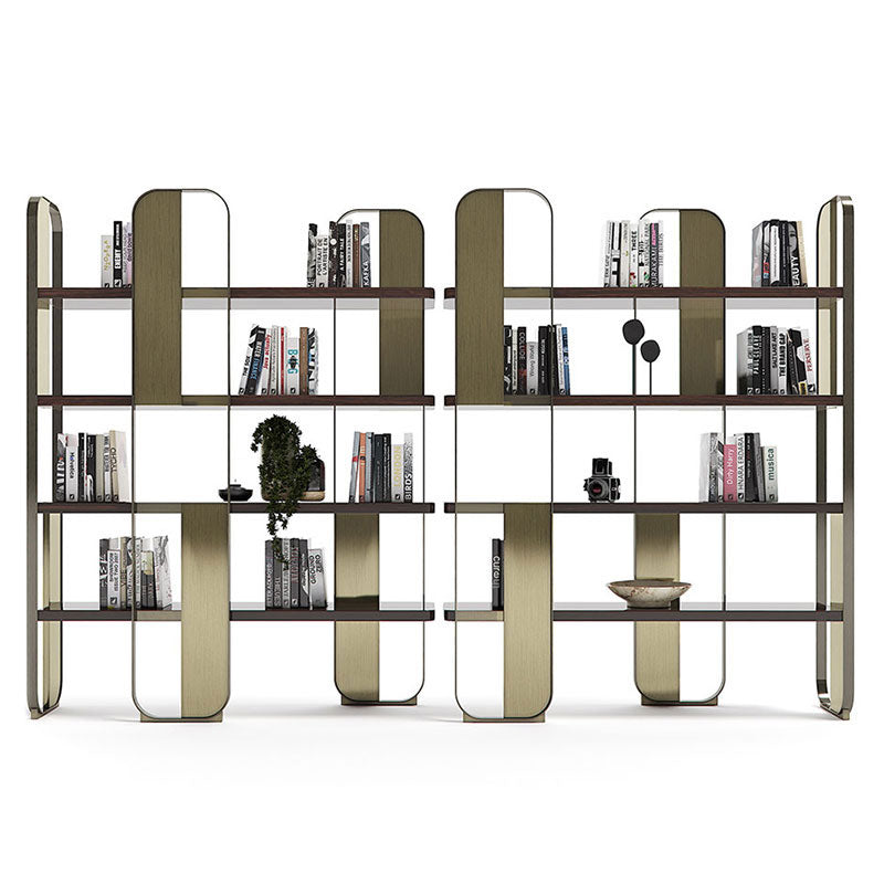 Luxury Modern Metal Bookshelf - Italian Style Display Shelf
