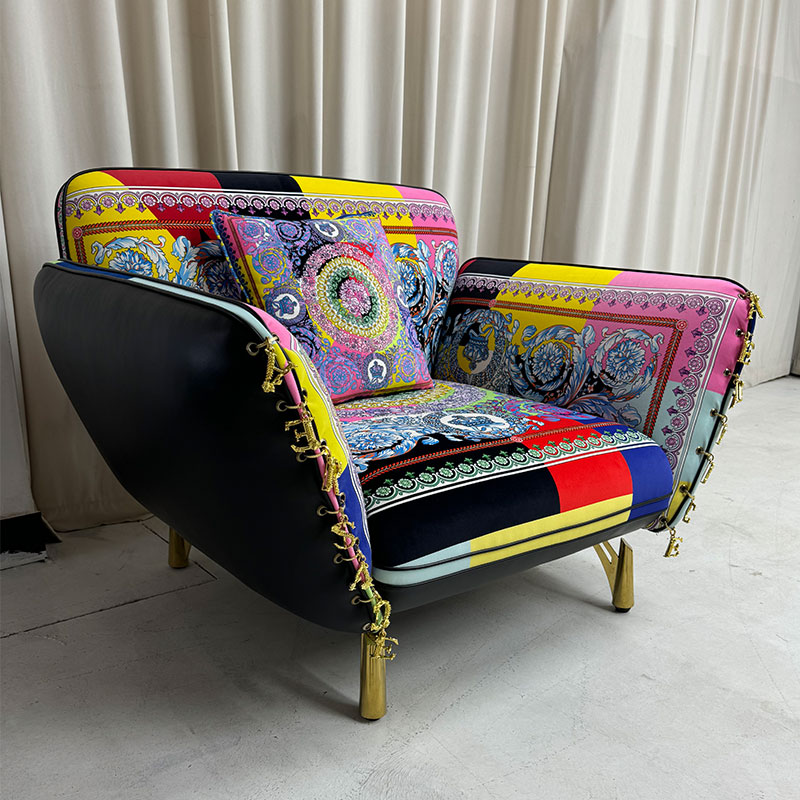 Medusa floral fabric armchair