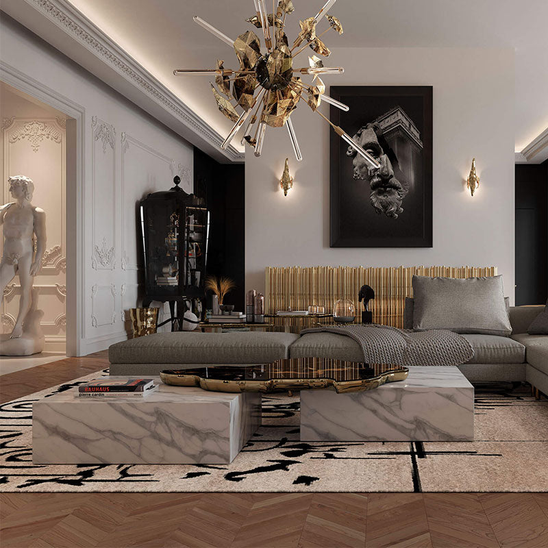 navarra black white center table