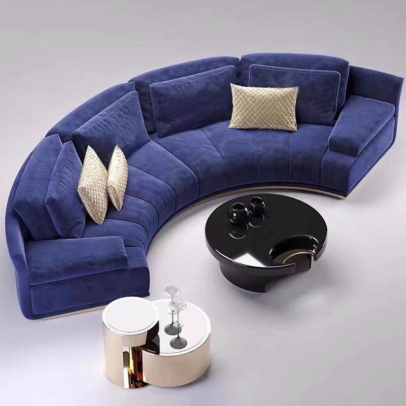 Curved Velvet Sofa for a Luxury Living Room
