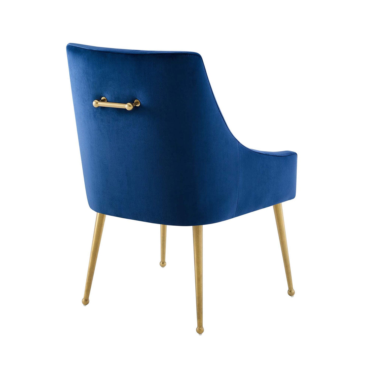 Modern Luxury Velvet Chair | Gold Metal Leg Armrest Dining Chair
