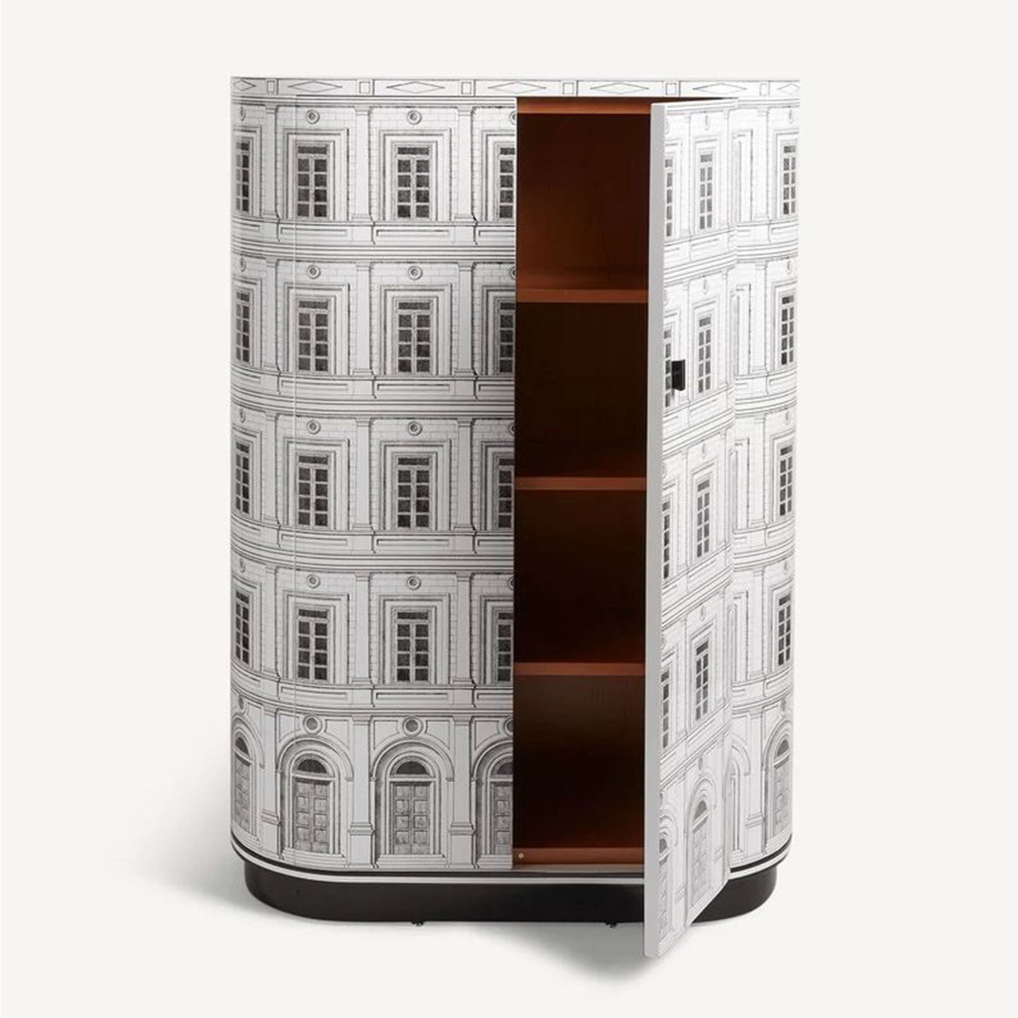 Curved cabinet