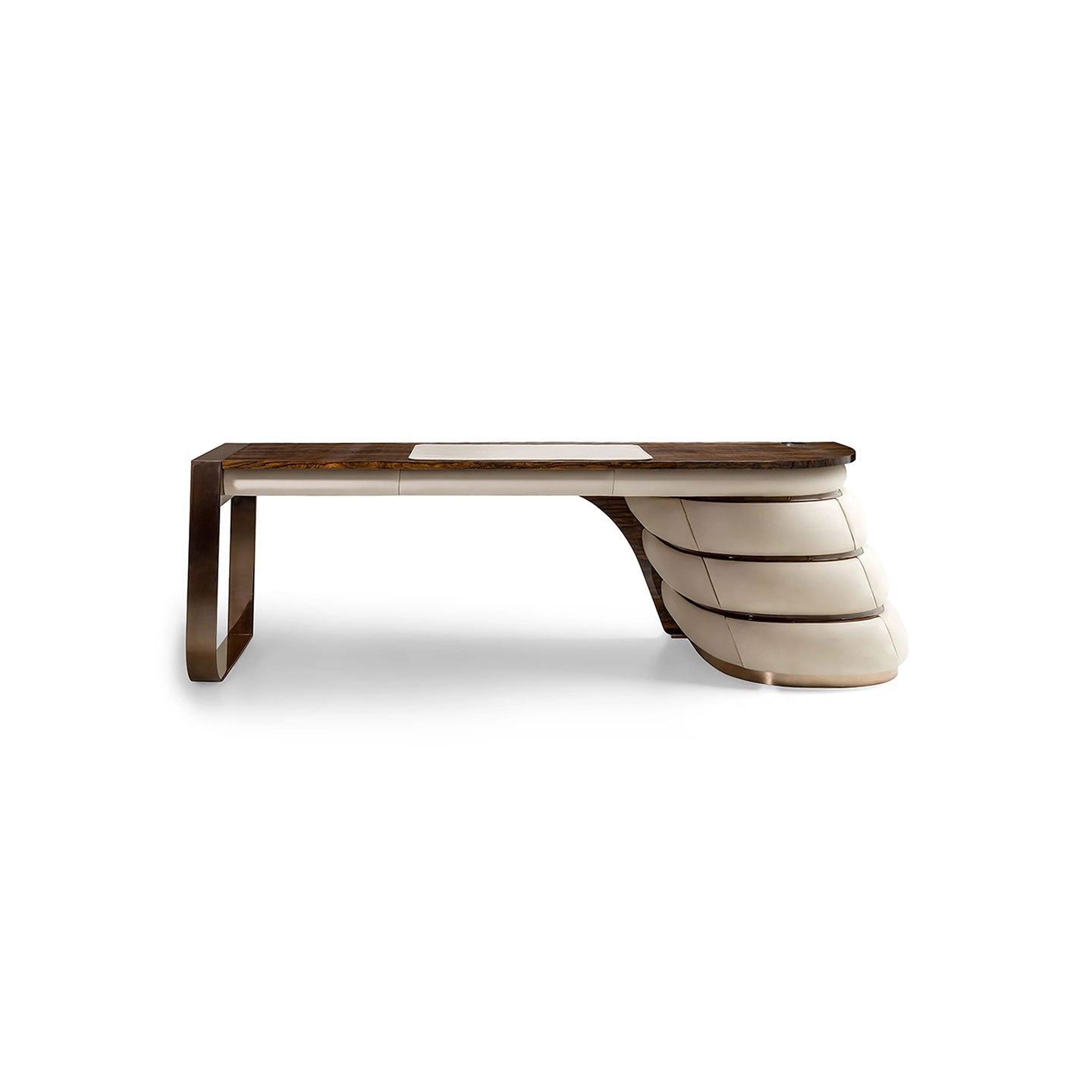 Curved Layered Luxury Wooden Office Desk