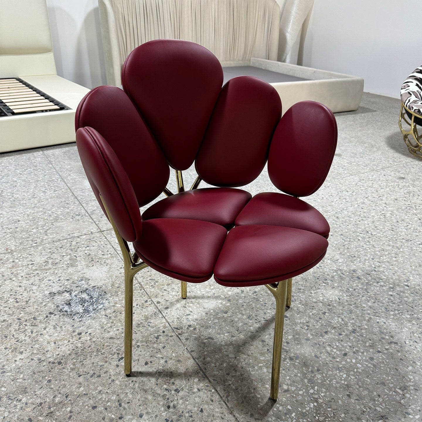Petal Armchair | Luxury Artistic Cloud Dining Chair | Petal Backrest Designer Single Chair