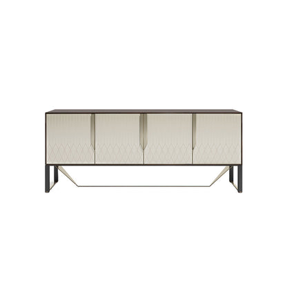 Luxury Black Sideboard  with Gold Handles Can be equipped with LED lights