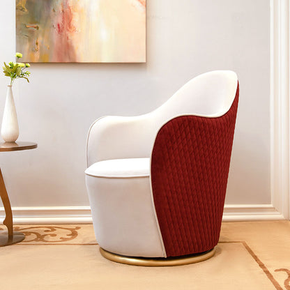 Light Luxury Swivel Velvet Armchair