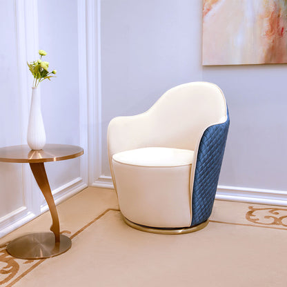 Light Luxury Swivel Velvet Armchair
