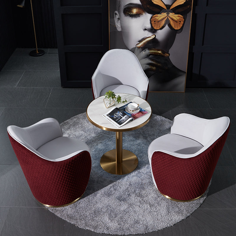 Light Luxury Swivel Velvet Armchair