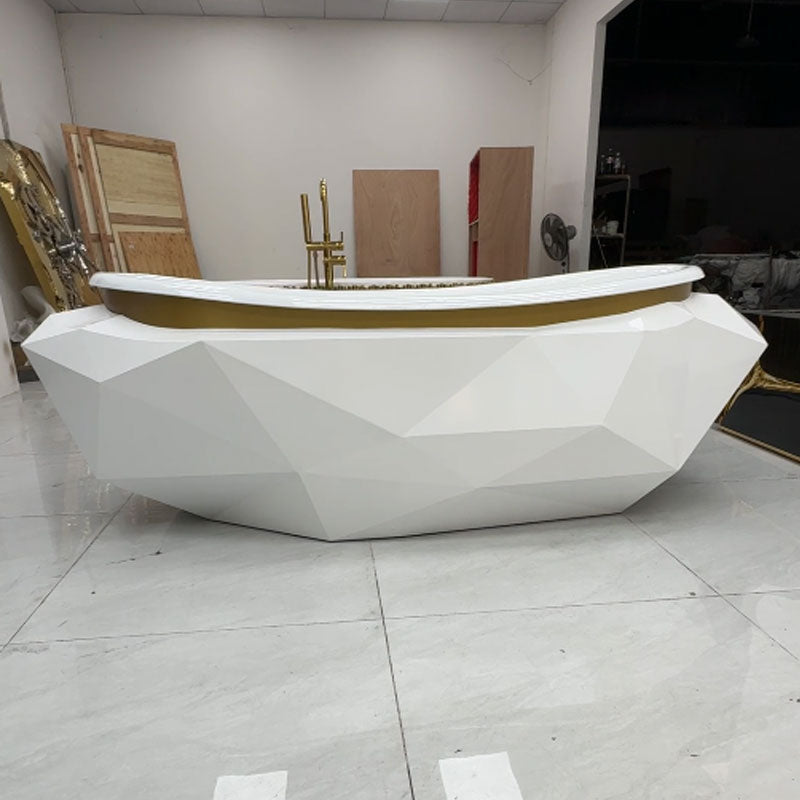 Hot Selling Hard Marble Material Brass Accessories Bathtub for Villa Five-star Hotel Bathroom