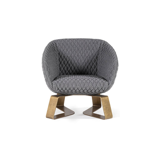 Metal and Fabric Armchair