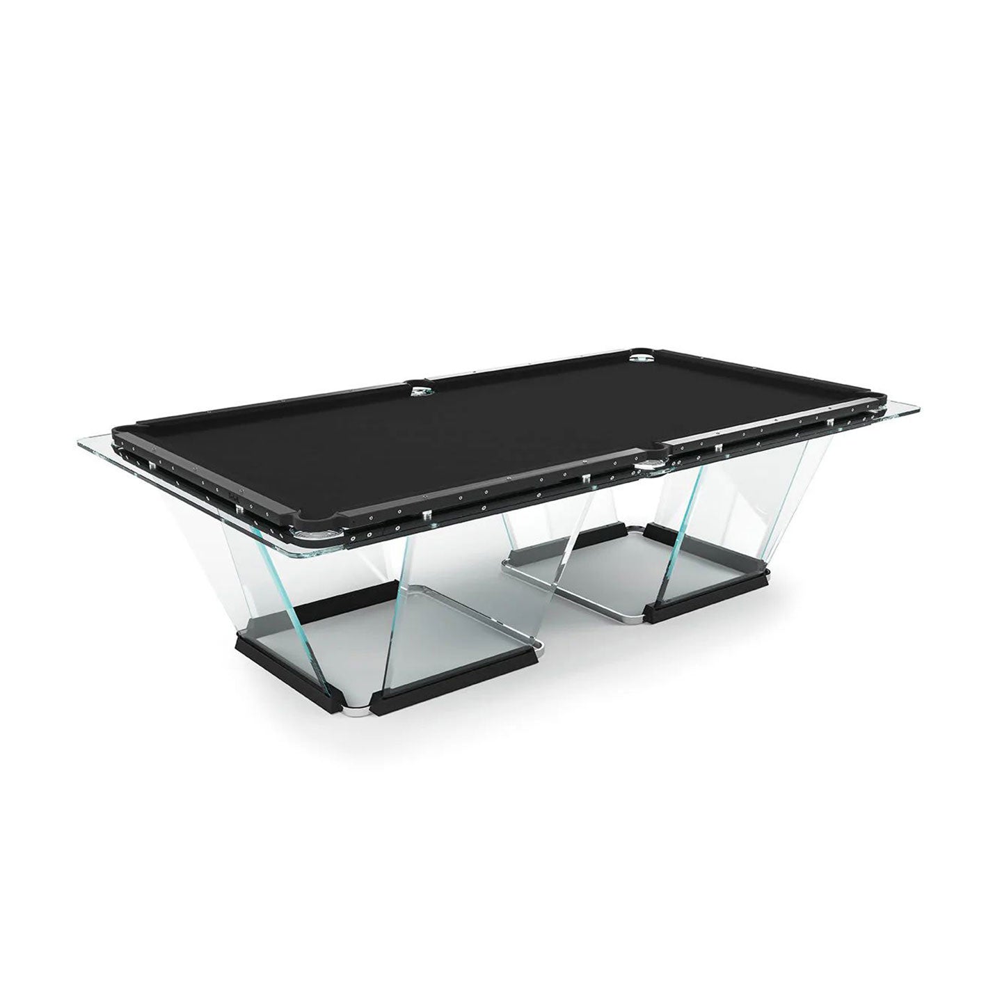Customizable New Design  Model Snooker Table American Style Indoor Game Black Glass  Pool Table