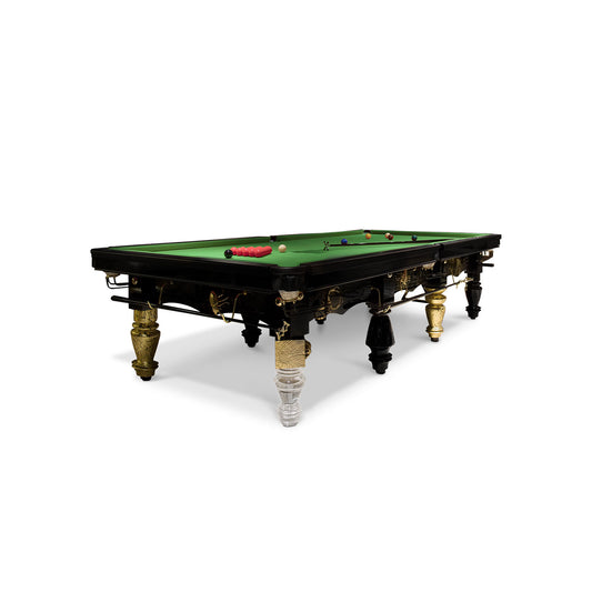 New  Top Level VIP Luxury Gaming Room Billiard Table Gree Black Snooker Rectangular Imported Solid Wood Brass Pool Table for Villa