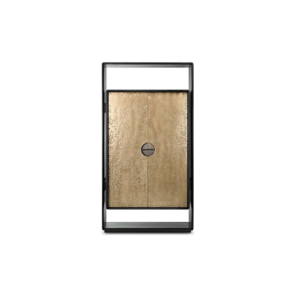 Modern Tall Cabinet in Bronze Liquid Metal
