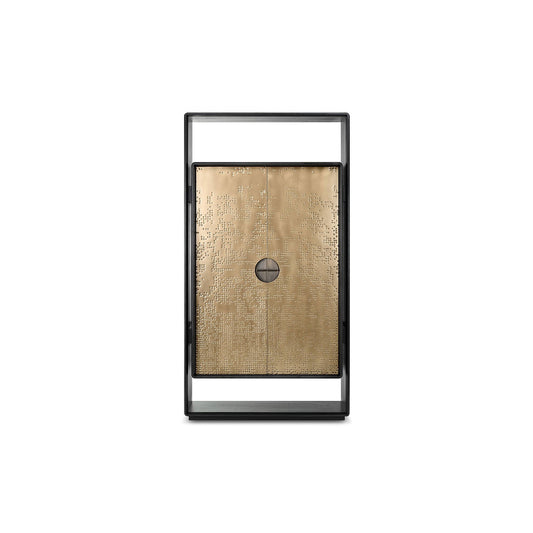 Modern Tall Cabinet in Bronze Liquid Metal