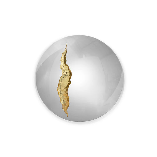 Circular mirror silver stainless steel wall mirror