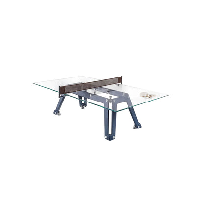 High Quality Furniture Luxury Crystal Class Ping-pong Table Play Table Tennis Modern Design Table For Family Entertainment