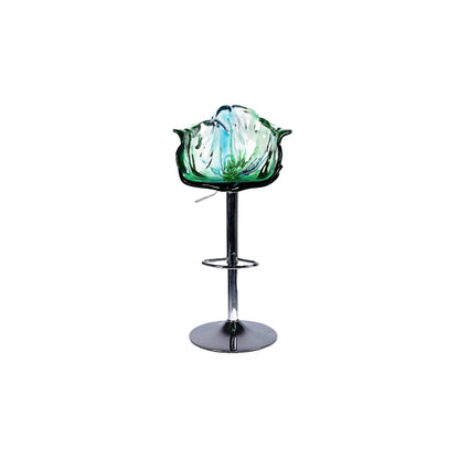 Transparent Acrylic Petal Bar Stool — Swivel & Adjustable Height
