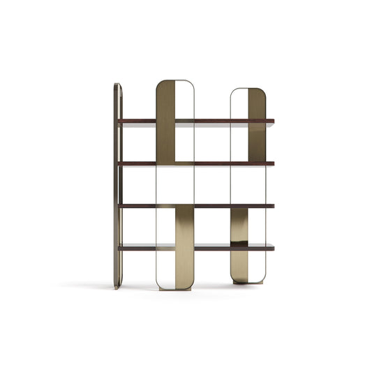 Luxury Modern Metal Bookshelf - Italian Style Display Shelf