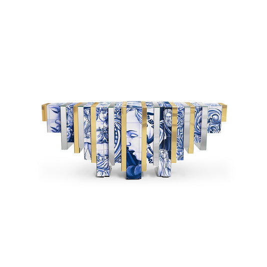 Hand-Painted Console (Blue)