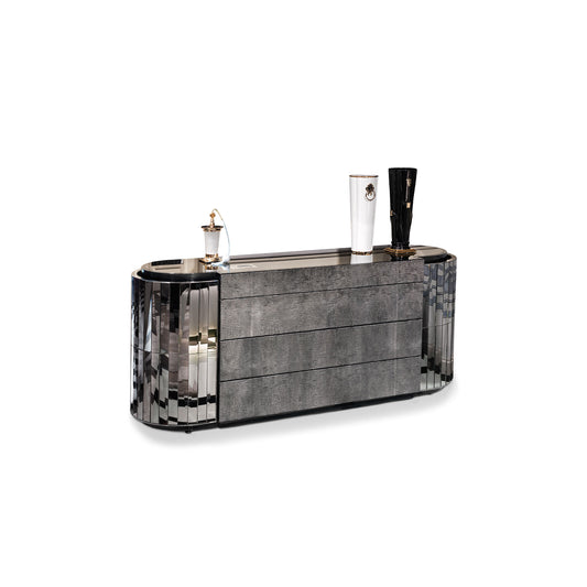 Luxury Curved Mirror Sideboard