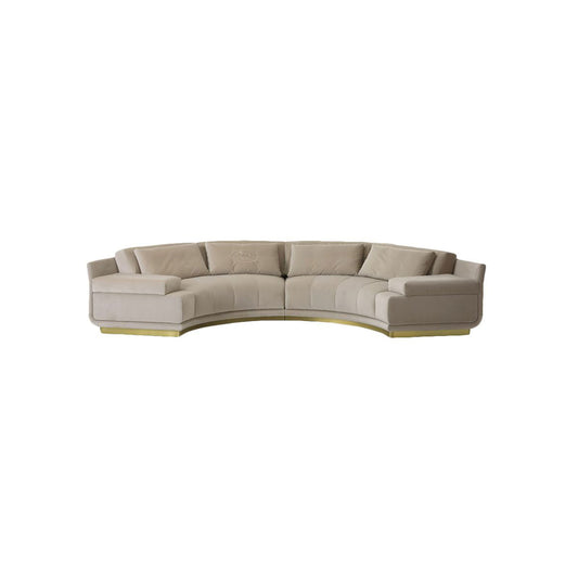 Curved Velvet Sofa for a Luxury Living Room