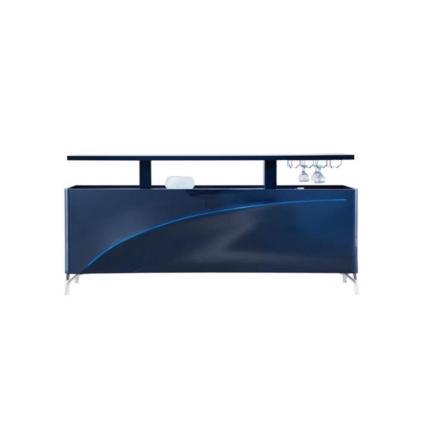 Luxury height-adjustable electric wine cabinet with LED lights sideboard