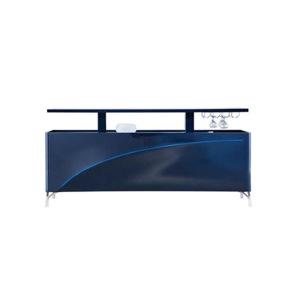Luxury height-adjustable electric wine cabinet with LED lights sideboard
