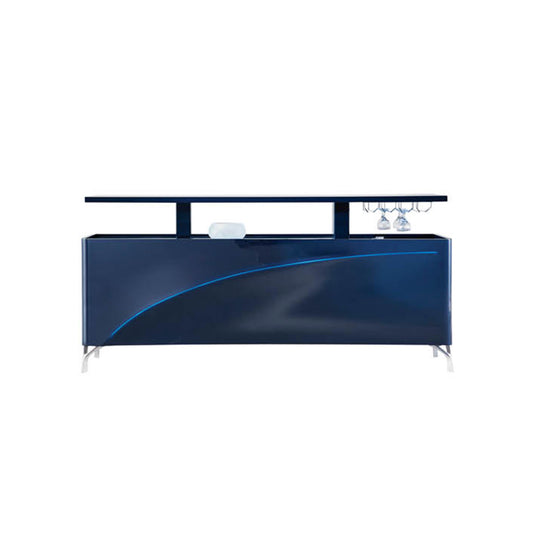 Luxury height-adjustable electric wine cabinet with LED lights sideboard