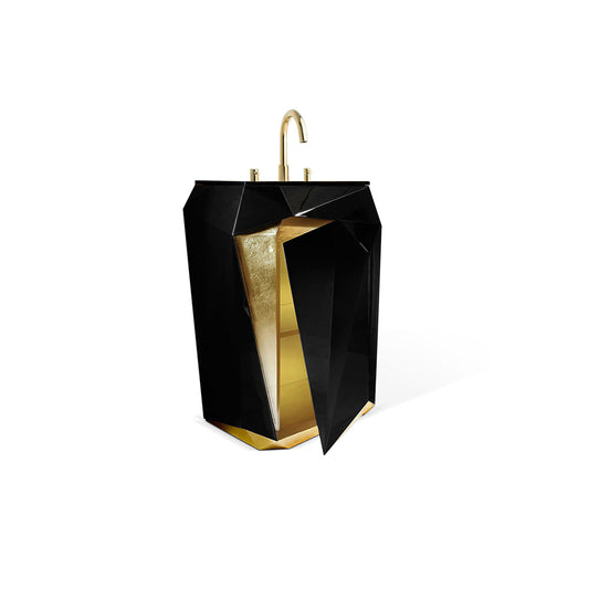 Luxury Furniture Manufacturer Washbasin Luxury Wash Basin Cabinet Bathroom Black Washbasin