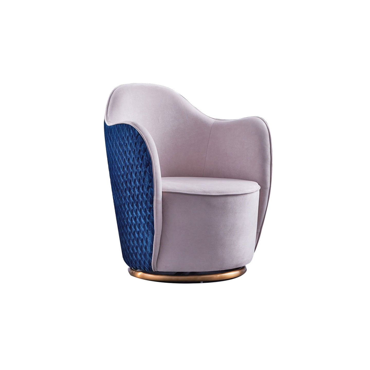 Light Luxury Swivel Velvet Armchair