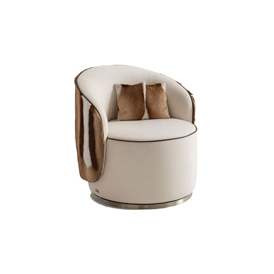 Antelope Leather Swivel Armchair