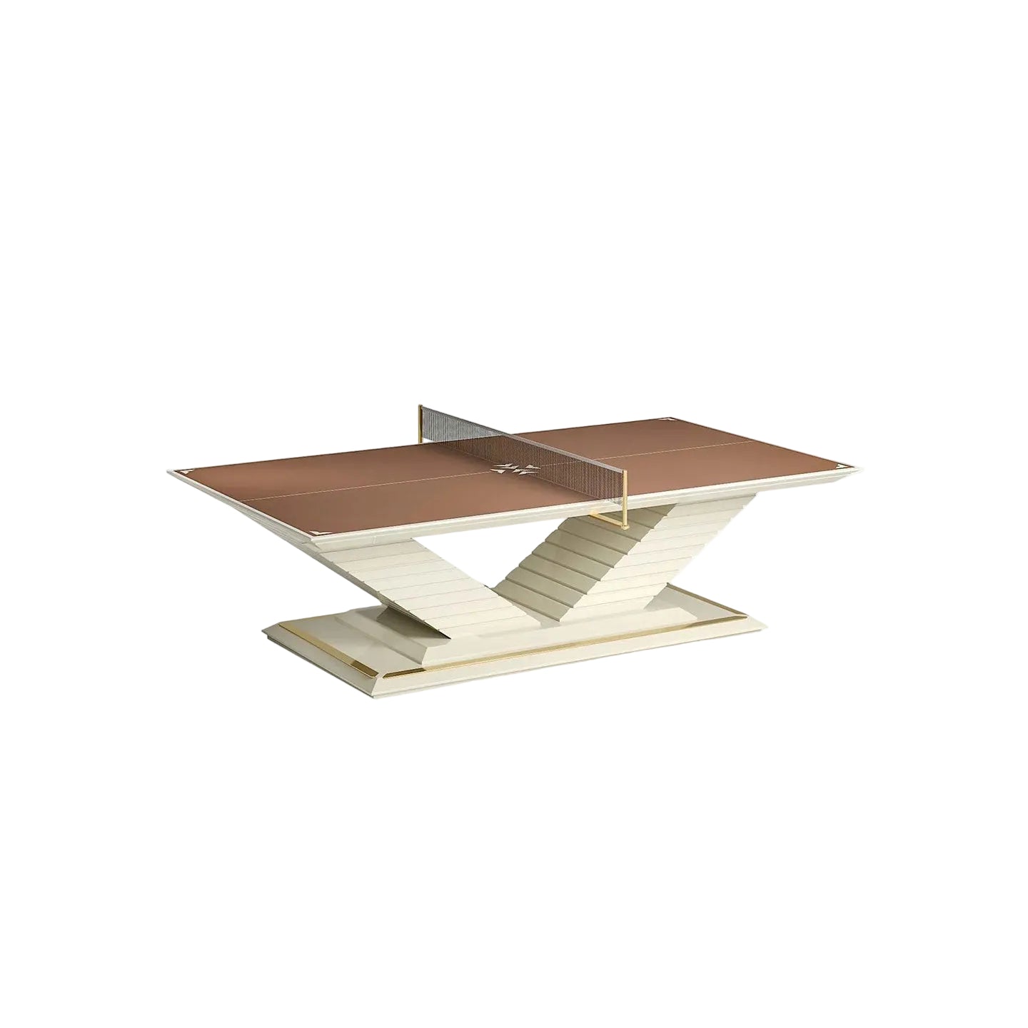 Solid wood indoor ping pong table, suitable for villas or amusement parks, waterproof tabletop, colors can be customized.