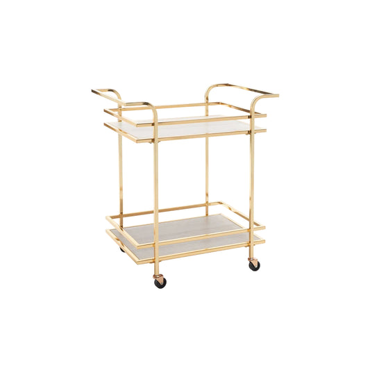 Luxury Gold Double Tier Beverage truck with Wood Shelves