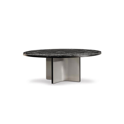 Round marble dining table